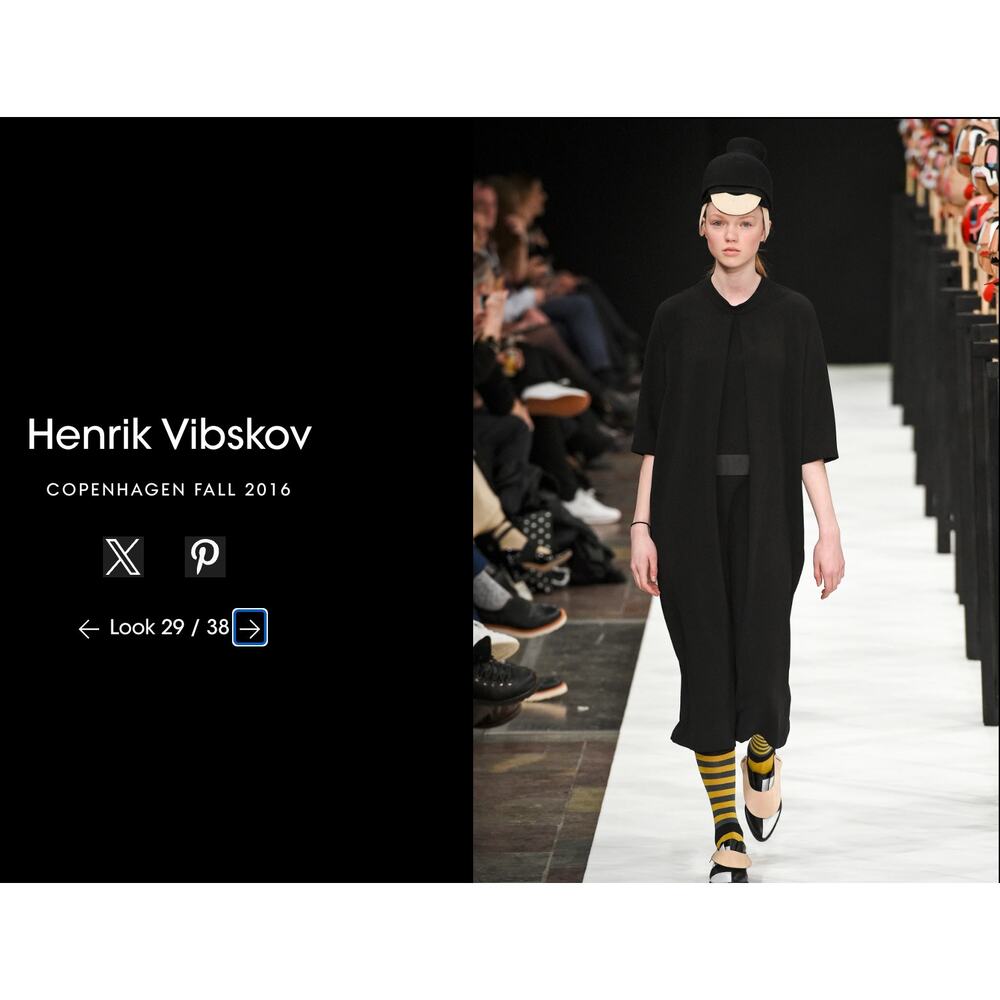 RARE RUNWAY COPENHAGEN FALL 2016 HENRIK VIBSKOV BLACK DRESS – LOOK 29